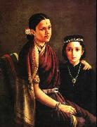 Raja Ravi Varma Mrs. Ramanadha Rao oil on canvas